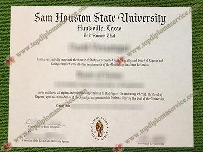 Sam Houston State University diploma, Sam Houston State University degree,