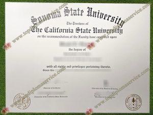 Sonoma State University diploma, Sonoma State University certificate,