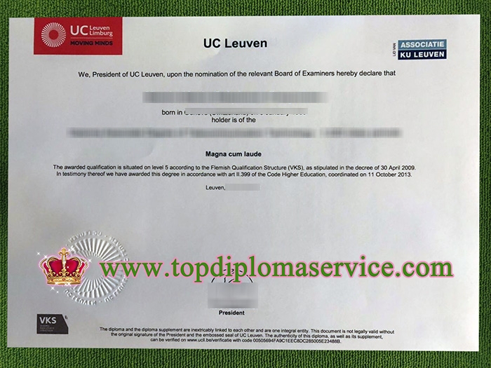 UC Leuven-Limburg diploma, fake UC Leuven degree,