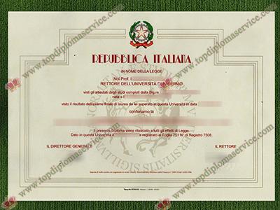 Università degli Studi di Palermo diploma, University of Palermo degree certificate,