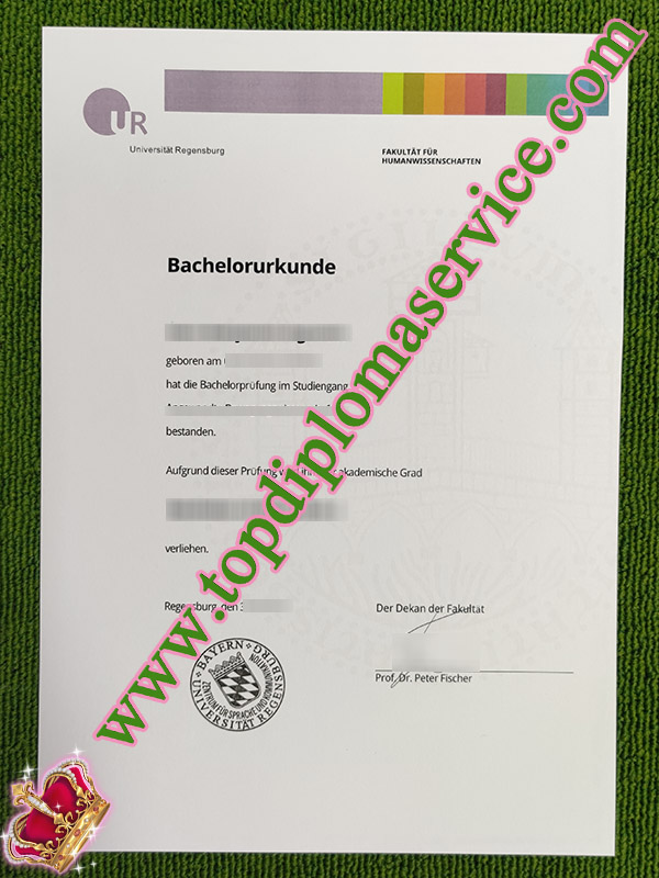 Universität Regensburg urkunde, fake University of Regensburg diploma,