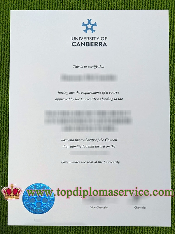 University of Canberra degree, University of Canberra diploma,