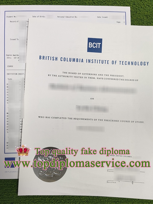 British Columbia Institute of Technology diploma, fake BCIT certificate,