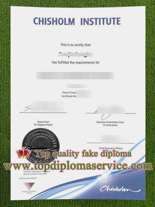 Chisholm Institute diploma, fake Chisholm Institute certificate,