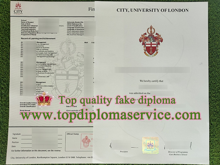 City University of London degree, fake CUL diploma, City University of London transcript,