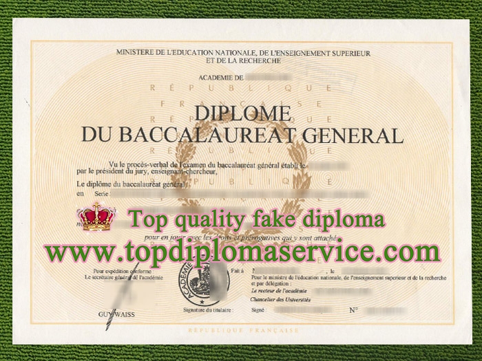 fake Diplome du baccalauréat general