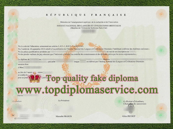 INALCO diplome, INALCO licence,