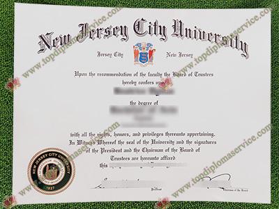 New Jersey City University diploma, fake NJCU certificate,