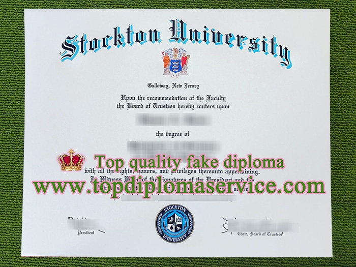 Stockton University diploma, fake Stockton University certificate,