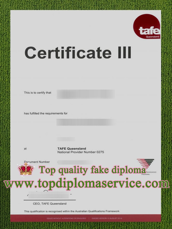 TAFE Queensland certificate, TAFE Queensland diploma,