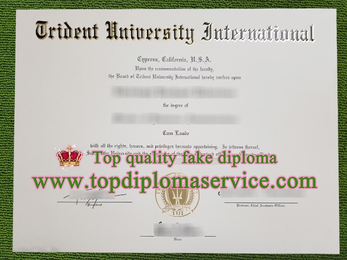 Trident University International diploma, fake Trident University International certificate,