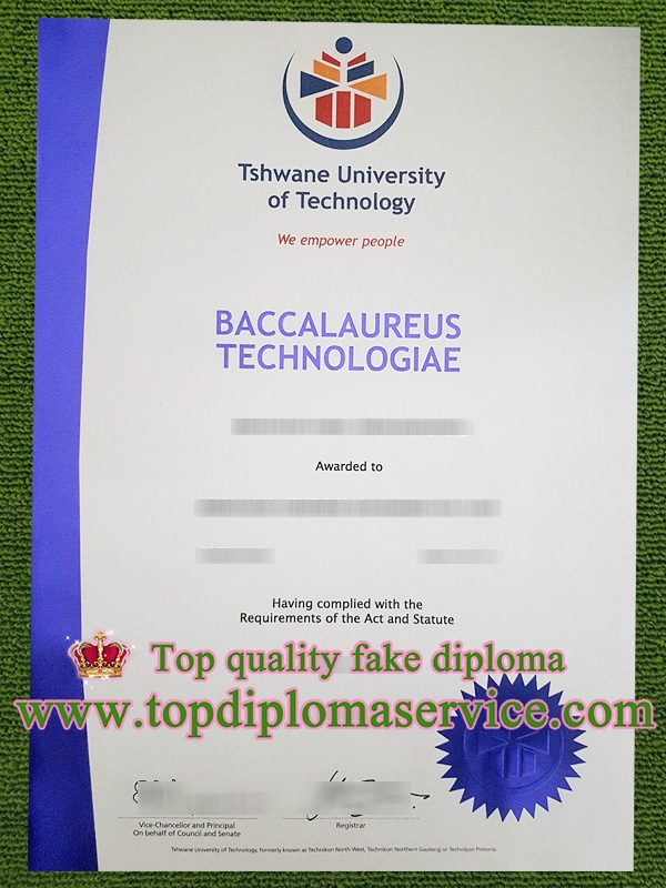 Tshwane University of Technology degree, Tshwane University of Technology baccalaureus certificate,