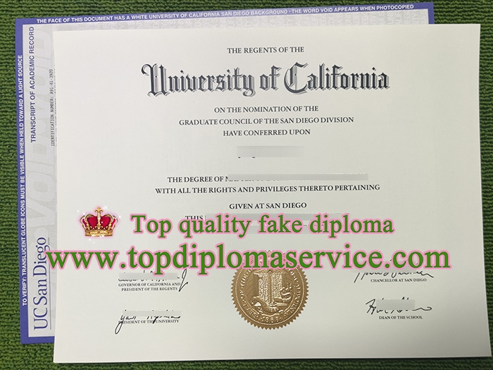 University of California San Diego diploma, fake UC San Diego diploma,