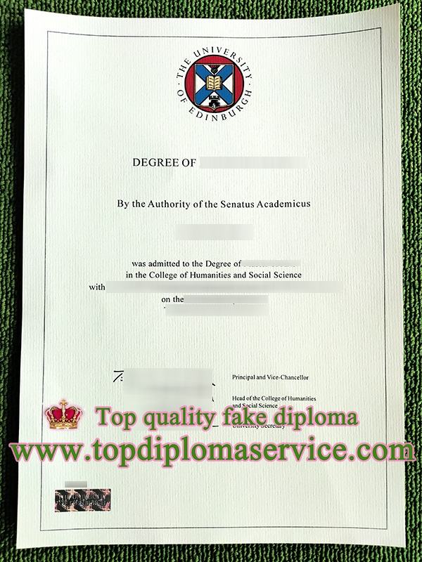 fake University of Edinburgh degree