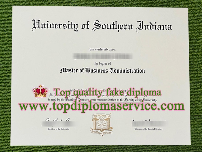 University of Southern Indiana diploma, University of Southern Indiana MBA certificate,