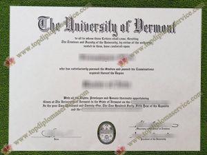 University of Vermont diploma, fake University of Vermont certificate,