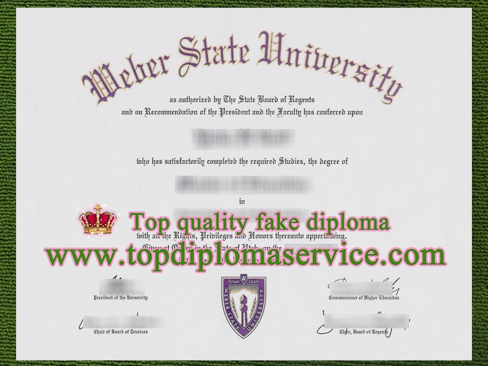 Weber State University diploma, Weber State University certificate,