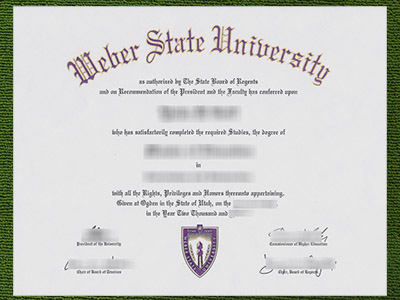 Weber State University diploma, Weber State University certificate,