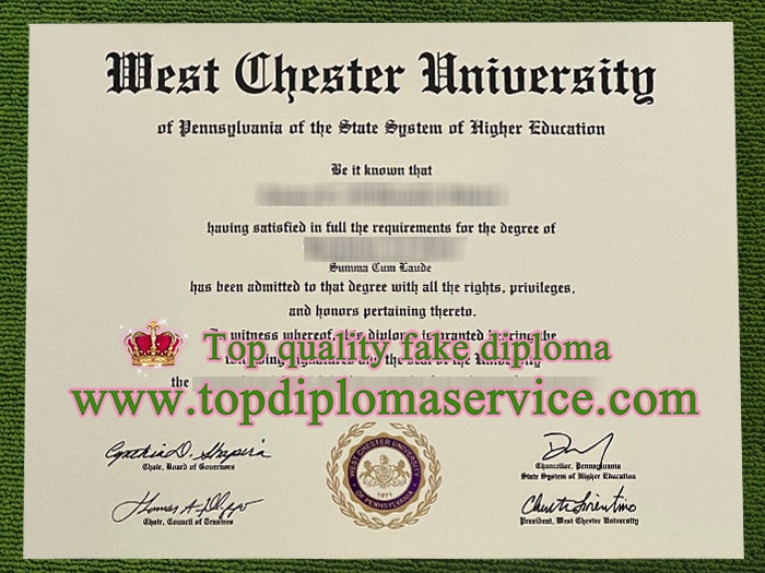 West Chester University diploma, fake West Chester University certificate,