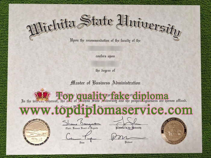 Wichita State University diploma, Wichita State University certificate,