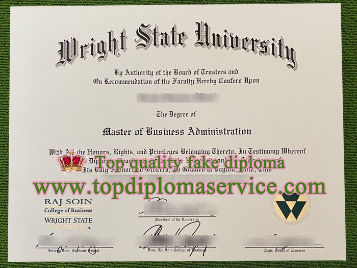 Wright State University diploma, Wright State University degree,
