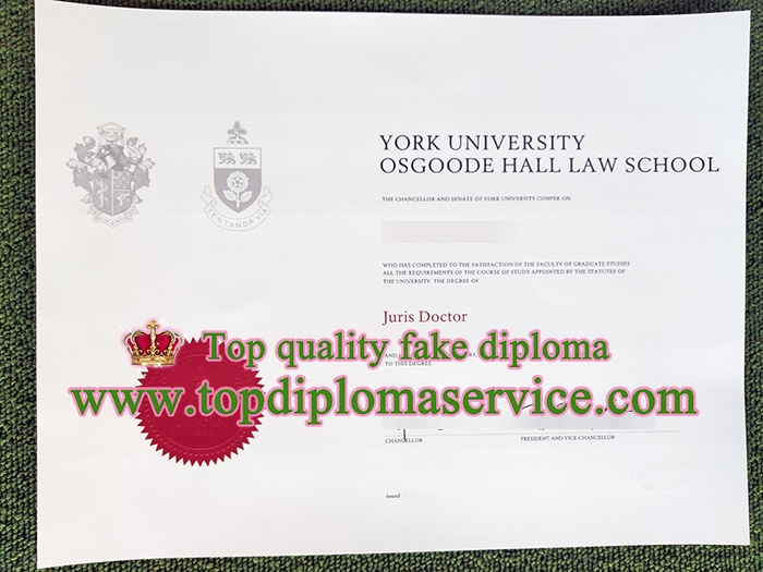 Osgoode Hall Law School diploma, fake Juris Doctor diploma,