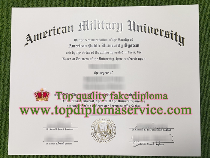 American Military University diploma, fake AMU certificate,