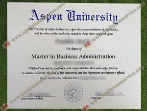 Aspen University MBA diploma, Aspen University fake diploma,