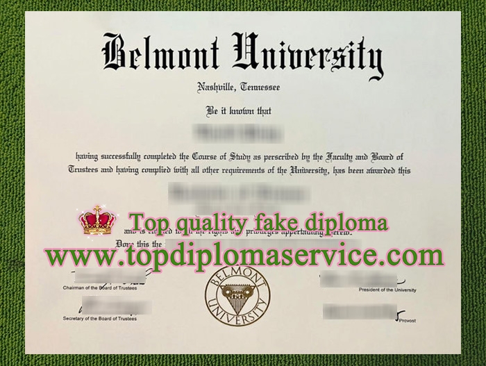 Belmont University fake diploma, fake Belmont University certificate,