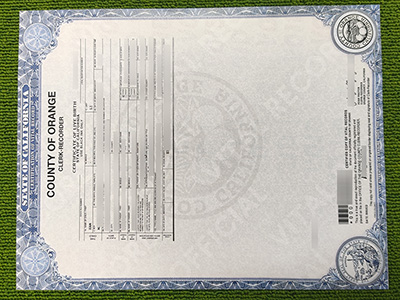 California birth certificate, fake birth cecrtificate,