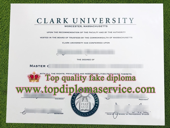 Clark University master diploma, fake Clark University certificate,