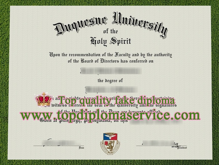 Duquesne University fake diploma, Duquesne University certificate,