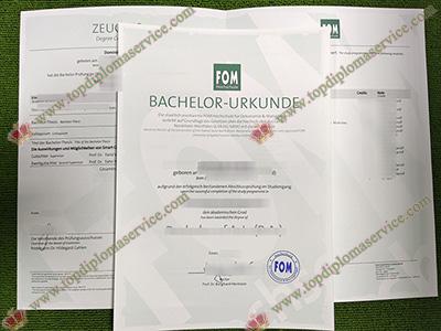 FOM Hochschule urkunde, FOM Hochschule diploma,