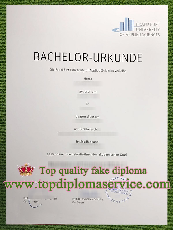 Frankfurt University of Applied Science urkunde, Frankfurt University diploma,