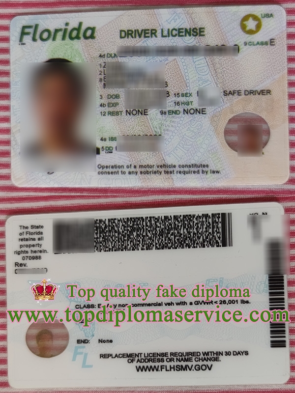 Florida driver license, Florida fake ID card,