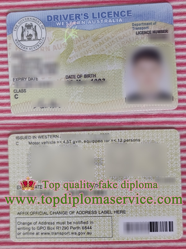 Western Australia driver's licence, Western Australia fake ID,