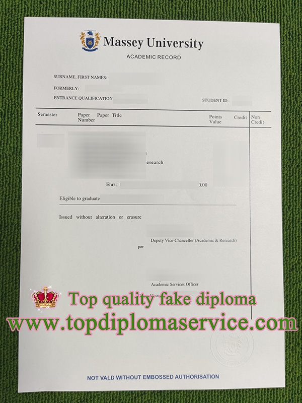 Massey University transcript, fake Massey University certificate,