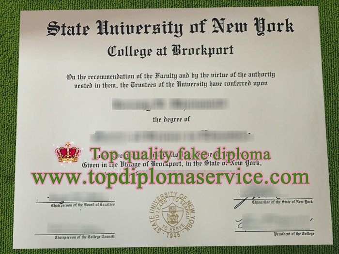 SUNY Brockport diploma, fake SUNY Brockport certificate,