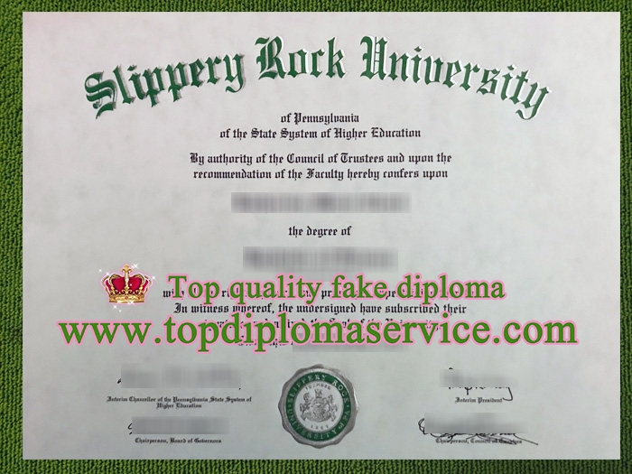 Slippery Rock University fake diploma,