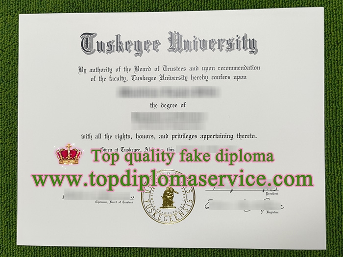 Tuskegee University diploma, Tuskegee University certificate,