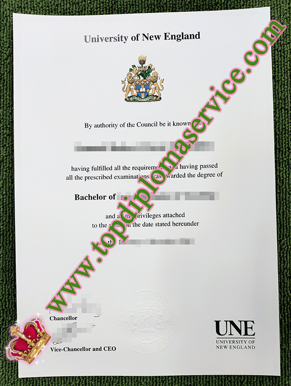 University of New England degree, fake UNE diploma,