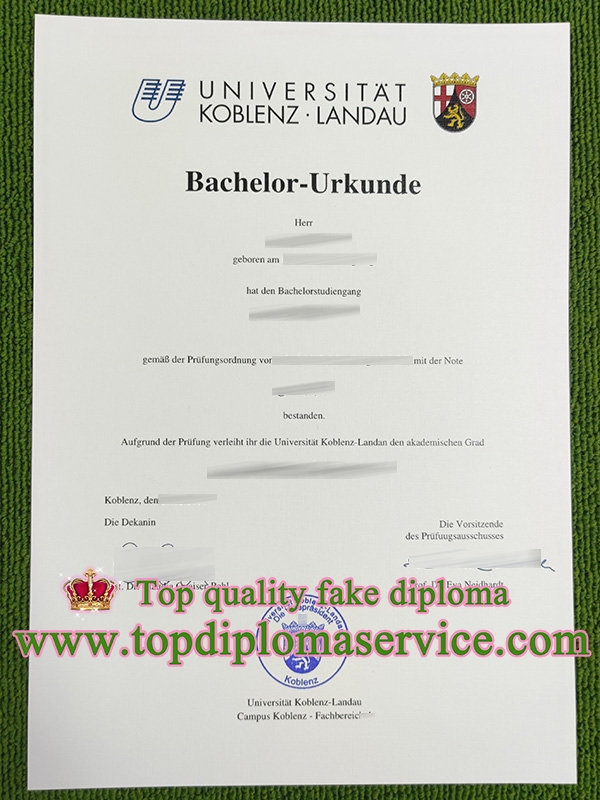Universität Koblenz-Landau urkunde, fake University of Koblenz-Landau diploma,