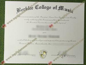 Berklee College of Music diploma, fake Berklee College of Music certificate,