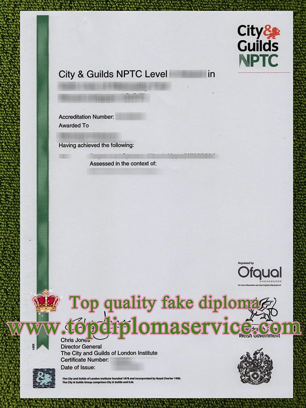 City & Guilds NPTC certificate, fake NPTC certificate,