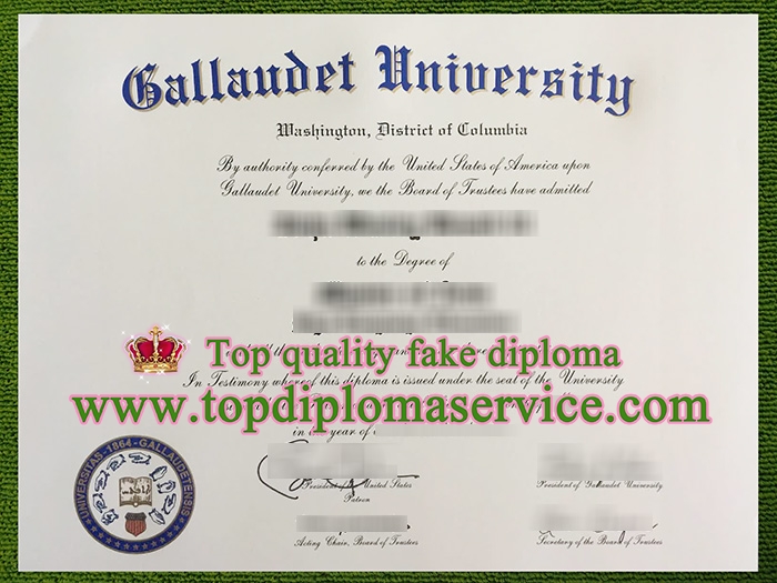 Gallaudet University diploma, Gallaudet University certificate,
