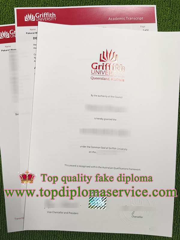 Griffith University degree certificate,