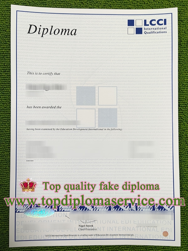 London Chamber of Commerce and Industry certificate, fake LCCI diploma,