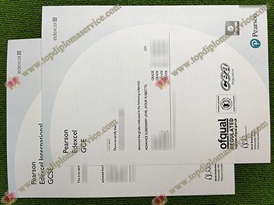 Edexcel GCE certificate, Edexcel GCSE certificate,