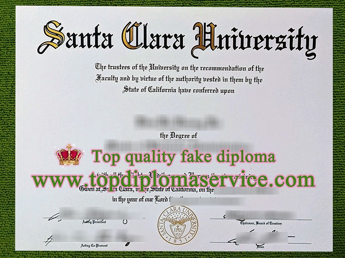 Santa Clara University diploma, Santa Clara University certificate, Santa Clara University diploma, Santa Clara University certificate,