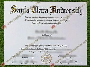 Santa Clara University diploma, Santa Clara University certificate,